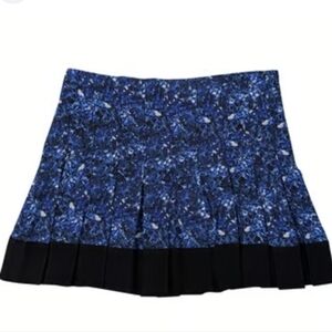 PROENZA SCHOULER Micro Printed Silk Georgette Pleated Mini Skirt US 2 Org $890